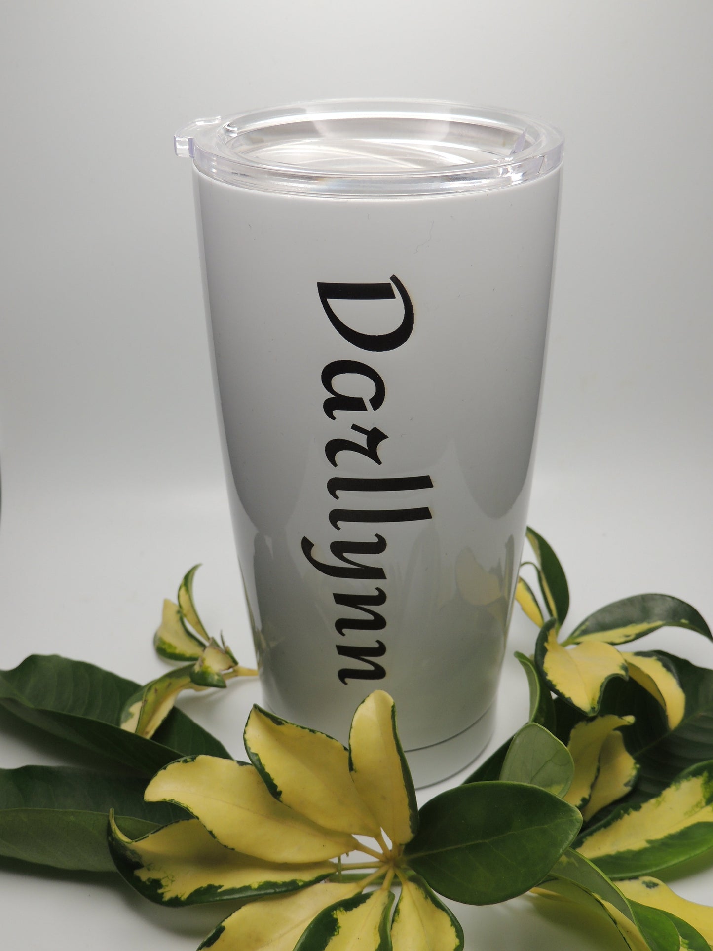 Show your appreciation with this beautiful custom personalized engraved 20oz stainless steel tumbler cup. Available in Black or White