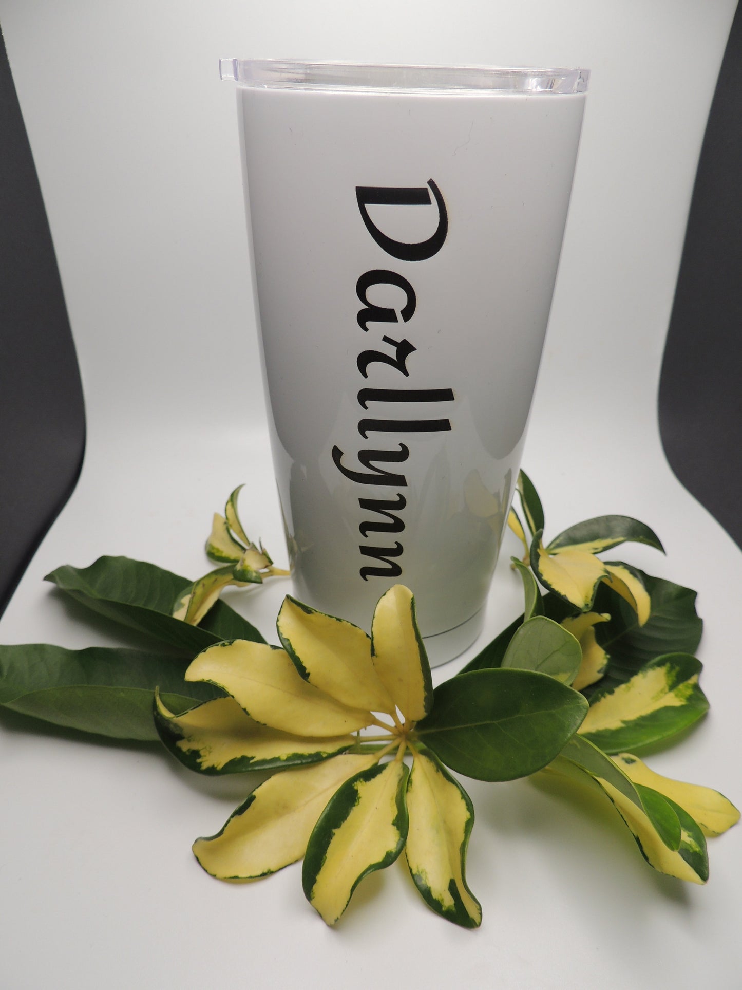 Show your appreciation with this beautiful custom personalized engraved 20oz stainless steel tumbler cup. Available in Black or White