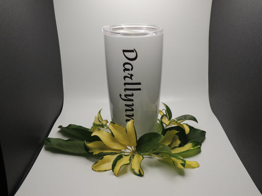 Personalized 20oz stainless steel tumbler. Perfect for gifting.